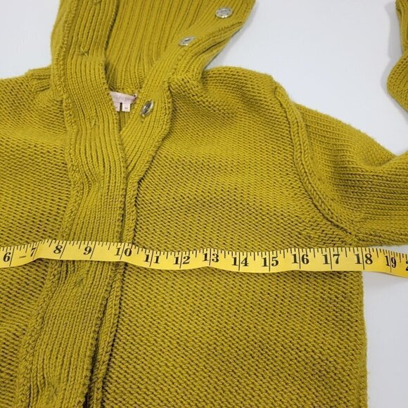 Max Azria Collection Women's Knit 100%Wool Button Up Sweater Roll Sleeves Size M - Picture 15 of 15